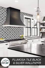 Kitchen wallpaper wood wallpaper self adhesive wallpaper wallpaper roll peel and stick customize any space or decor with white shiplap peel and stick wallpaper by roommates. Plumosa Tile Wallpaper Luxe Retreat Lillian August Diy Kitchen Remodel White Kitchen Wallpaper White Kitchen Backsplash