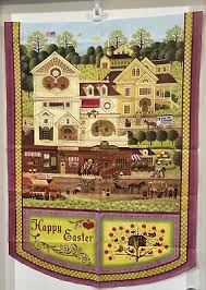 Charles Wysocki Folk Art Garden Yard Flag Happy Easter Hamilton Collection