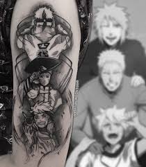 Minato Namikaze Naruto Uzumaki E Boruto Uzumaki Tatuagem Do Naruto Tatuagens De Anime Tatuagem