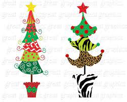 Google Image Result For Http Www Greatgraphicsdesigns Com Assets Images Clipart Funky 2520trees Funky Tre Christmas Tree Clipart Christmas Christmas Tree Set