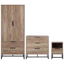 Buy Habitat Nomad 3 Piece 2 Door Wardrobe Set Oak Effect Bedroom Furniture Sets Argos In 2021 Bedroom Furniture Sets Wardrobe Sets Argos Home
