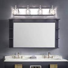 Presde Bathroom Vanity Light Fixtures Over Mirror Modern Led 4 Lights Chrome Bath Mirror Light Fixtures Bathroom Vanity Vanity Light Fixtures Bathroom Lighting