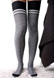 Fine Line Thigh High Socks Thigh High Socks Striped Thigh High Socks Thigh Highs