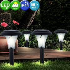 Bauen sie sich für garten, balkon und terrasse ihre individuelle solar betriebene lampe im unverkennbaren design. 4x Garten Aussen Solar Led Steck Lampe Erdspiess Leuchte Stand Beleuchtung Veranda