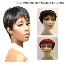 Hairstyles for women over 60 with fine hair. 4 Colors Hair Styles Short Fine Hair Pixie Cut Hairstyle Haircut Synthetic Wigs Short Hair Black Wigs For Africans Black Women Wig Party Wig Heatwig Cut Aliexpress