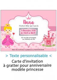 De charmantes cartes pour inviter les amies à la fête. Carte D Invitation Anniversaire A Gratter Princesse Badgesfolie