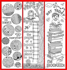 Set Of 8 Coloring Bookmarks With Quotes About Books And Etsy Coloring Bookmarks Bookmarks Printable Free Printable Bookmarks