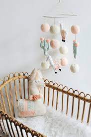 Lama Et Cactus Chambre De Bebe Mobile Lama Mobile Mobile Etsy Boho Baby Room Baby Room Decor Baby Room Diy