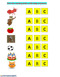 4th grade language arts worksheets. English Phonic Practice Abc Worksheet