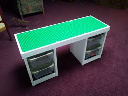 Duplo Lego Table The Top Flips Over And Has Lego Boards Attached To It The Table Grows With The Child My Dad Lego Duplo Table Lego Table Lego Table Diy