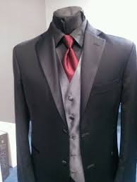 Black Tux Black Shirt Red Tie Charcoal Vest Love This With The Black Shirt Nice Silver Tie Though With A Dark Purple All Black Tuxedo Grey Tux Black Tux
