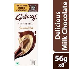 Galaxy Silky Smooth Milk Chocolate Bar | Loaded with the Goodness of Milk  and Cocoa | Imported Smooth Chocolate | Perfect for Sharing with Family &  Friends | 56 g | Pack of 8 INR-75 – SheikhGroup
