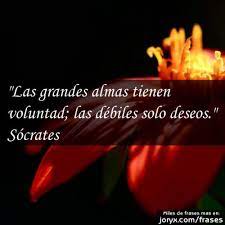 Socrates Las Grandes Almas Tienen Voluntad Las Debiles Solo Deseos Socrates Almas Frases