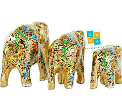 This mixture could be molded into several unique kashmir paper mache elephant idea. Paper Mache Elephant Family Set Of 3 Elephant Handmade Kashmiri Paper Mache Animal Sculpture Buy Paper Mache Elephant Family Set Of 3 Elephant Handmade Kashmiri Paper Mache Animal Sculpture Statues For Sale Wooden