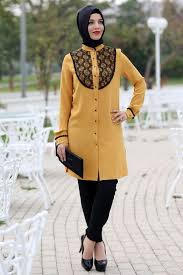 Hardal Tunik Zumre Tesettur Giyim Modelleri Musluman Modasi Moda Stilleri Tunik