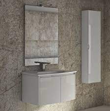 Mobile Bagno Sospeso Olmo Cm 80 In 2 Colori Lavabo In Ceramica Arredo Bagno Moderno Mobile Bagno Bagni Moderni