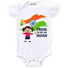 I'm also white and hubby is east indian. Knitroot Independence Day Special Unisex Half Sleeve Baby Romper White Color Proud To Be An Indian Girl 0 3 Months Amazon In Clothing Accessories