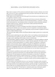 Doc Mass Media Ca Factor De Influenta Educativa Anda Deya Academia Edu