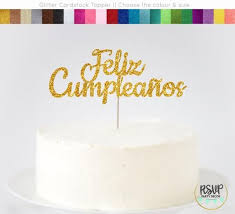 Happy Birthday Cake In Spanish Feliz Cumpleanos Cake Topper Spanish Happy Birthday Cake Etsy Happy Birthday Cakes Happy Birthday Cake Topper Happy Birthday In Spanish