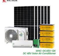 [Hot Item] Whc 1.5HP/2HP/3HP AC DC off Grid Hybrid Solar Powered Hybrid Mini Split Solar Air Conditioner System for Home