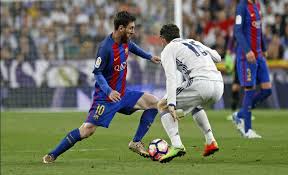 Spanish la liga match r madrid vs barcelona 10.04.2021. El Clasico Lionel Messi Scores 500th Goal For Barca To Beat Real Madrid 3 2