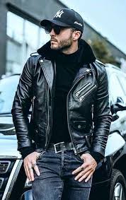 Black Hoodie Black Leather Jacket Baseball Cap Dark Jeans Sunglasses Mensjeansoutfit Leather Jacket Men Style Mens Outfits Leather Jacket Men