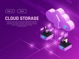 Download Cloud Office Glow Isometric Composition With Editable Text Clickable Buttons Cloud Pictogram And Two Modern Workspaces For Free In 2020 Cloud Office Clouds Isometric