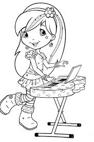 Raspberry Torte Playing Keyboard Strawberry Shortcake Coloring Pages Princess Coloring Pages Cute Coloring Pages