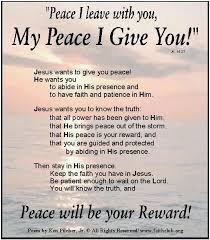 Peace Will Be Your Reward Inspirational Poems Peace Faith Prayer