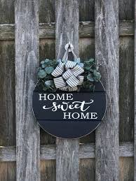 Modern Door Sign Front Door Decor Home Sweet Home Door Etsy Door Decorations Door Signs Diy Front Door Decor