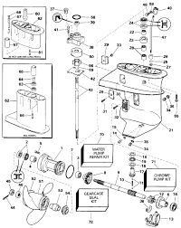 evinrude gearcase parts for 1993 9 9hp e10rletm outboard motor