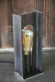 Lampe Stehlampe Stahl Stahltrager Nachttischleuchte Steampunk Lamp Diy Lamp Garage Furniture