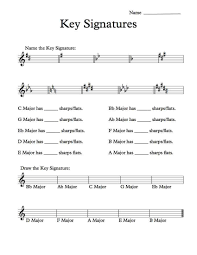 Free Key Signatures Worksheet Music Theory Worksheets Music Key Signatures Music Theory