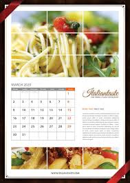 Italian Restaurant Wall Calendar 2021 Italian Restaurant Restaurant Wall Calendar
