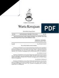 Sabah, malaysia warta dalam teks bahasa inggeris pemberitahuan warta no. Warta Kerajaan Sabah Perwartaan Taman Marin Tun Sakaran 22hb Julai 2004