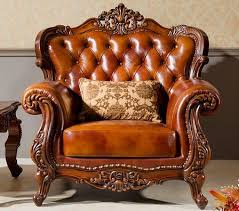 Hand Carving Wood Leather Sofa Set European Sofa Set Mdescs N26 10col1 3 216 00 Online Shopping China Fu Carved Furniture Leather Sofa Leather Sofa Set