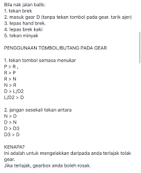 Cara penggunaan kereta auto gear. Ig Kitswagger On Twitter Cara Penggunaan Gear Automatik Dengan Betul Share With Ur Friends Save Duit Dri Kebe Tukar Gear Box Baru