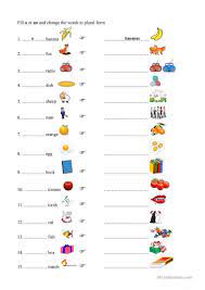 Plural Worksheets For Kindergarten Worksheet For Kindergarten Plurals Worksheets Plurals English Grammar