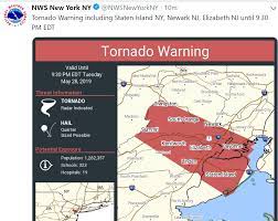 The warm front hit the north of the state around 2 p.m., bringing increasing cloud cover and severe thunderstorms. New York Tornado Warning Cancelled For Nyc Area Heavy Com