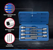 Neiko 10076A 3/8" Drive Extra Long Allen Bit Socket Set ...