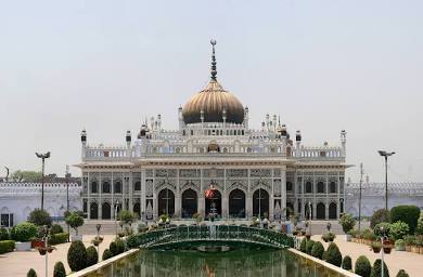 Intricate stucco and domes of Chota Imambara, AI generated