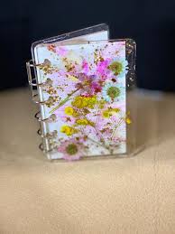 Resin Journal Notebook Covers Front And Back Ooak Handmade Real Dried Flowers Glitterincludes Paper A7 Diy Resin Art Resin Jewelry Diy Notebook Covers
