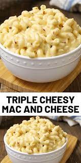 Slow Cooker Triple Cheesy Mac And Cheese In 2020 Recipes Cheesy Mac And Cheese Cooking