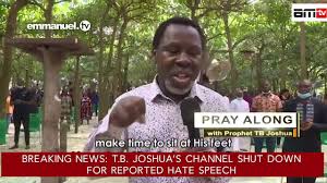 Tb joshua predicted a politician is likely to die soon. Breaking News T B Joshua S Channel Banned And This Is Why Youtube