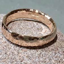 Rose Goldwedding Ringhandmade In Cornwall Hammered Rose Etsy Wedding Rings Unique Wedding Rings Rose Gold Cornish Wedding