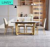 クラシックな木製テーブル Linsy中国拡張可能な木製ダイニングテーブルホワイトクラシックダイニングルームセット椅子6脚