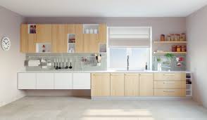 Cocina en tono plomo oscuro combinada con el color madera claro con separador de ambiente para hacer más atractivo el espacio. Estilos De Cocinas De Madera Homecenter