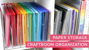 I had the middle one custom made to be tall enough to fit bottles of craft paint. Paper Storage Craftroom Organization Youtube