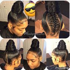 Use a wide toothed comb to pull and comb out your hair and create an afro. Ms Dominique Hair Queen Thehairqueen On Instagram Feed In Bun Instagram Hairprincessss Bun Braid Natural Hair Styles Hair Styles Braided Hairstyles