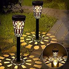 Bawoo Solar Garden Lights Outdoor Upgraded Solar Powered Lights Led Outside Waterproof Lamps With St Solar Lights Garden Solar Powered Lights Outdoor Lighting